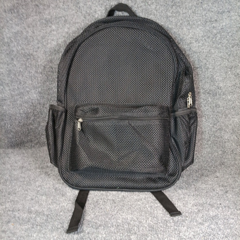 See Through MESH Backpack Size Large Black Concert Festival Sports Arena